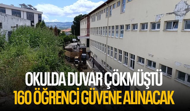 Okulda duvar çökmüştü! 160 öğrenci güvene alınacak