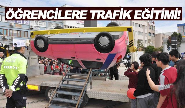 Salihli’de öğrencilere trafik eğitimi