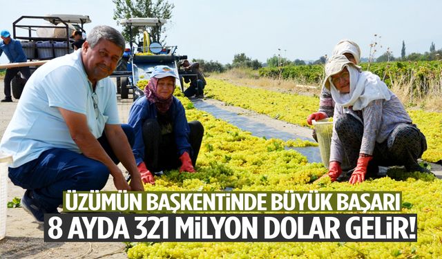 Üzümün başkenti Manisa’da büyük başarı: 8 ayda 321 milyon dolar gelir!