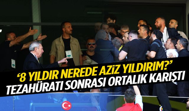 ‘8 yıldır nerede Aziz Yıldırım?’ tezahüratı sonrası ortalık karıştı!