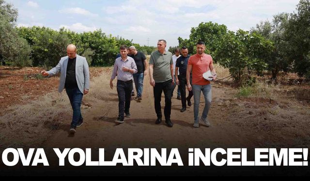 Başkan Şimşek ova yollarını inceledi... Hasat sezonu öncesinde bakım var