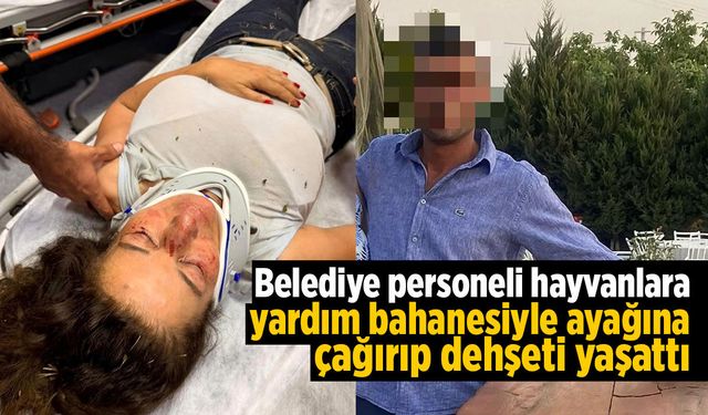 Belediye personeli hayvanlara yardım bahanesiyle ayağına çağırıp dehşeti yaşattı