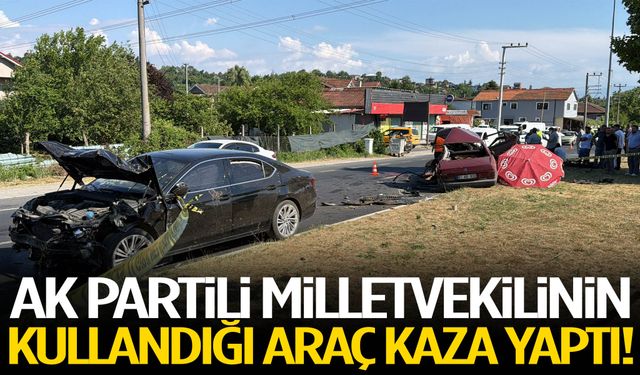 AK Partili Milletvekilinin kullandığı araç kaza yaptı!