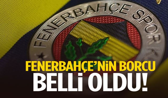 Fenerbahçe’nin borcu belli oldu!