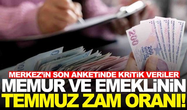 Merkez’in verileri önemli ipuçları veriyor... İşte memur ve emeklinin temmuz zammı!