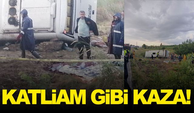 Tur minibüsü şarampole yuvarlandı… Ölü ve yaralılar var!