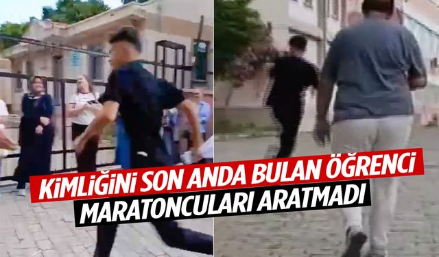 Manisa’da kimliği son anda bulan öğrenci sınava koşarak girdi