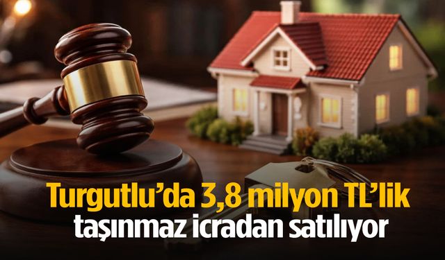 Turgutlu'da 3,8 milyon TL'lik taşınmaz icradan satılıyor