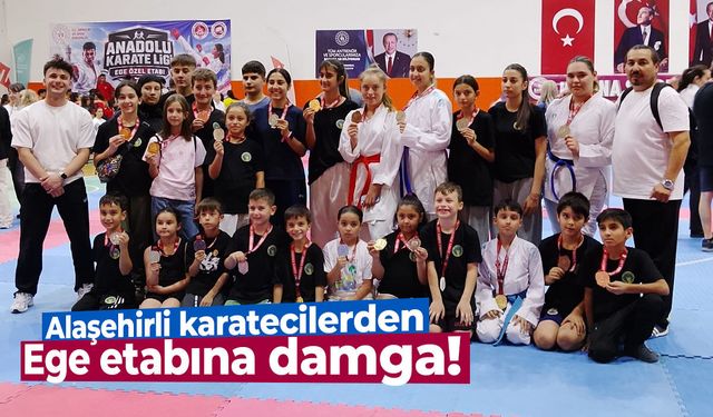 Alaşehirli karateciler Ege'de madalyaları süpürdü