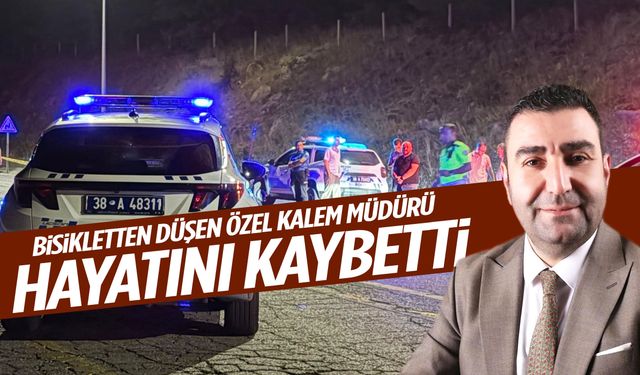 Bisikletten düşen belediye özel kalem müdürü hayatını kaybetti