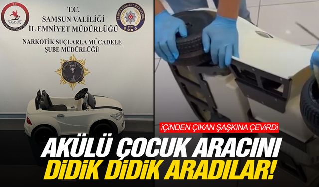 Akülü çocuk aracını didik didik aradılar! İçinden çıkan şaşkına çevirdi