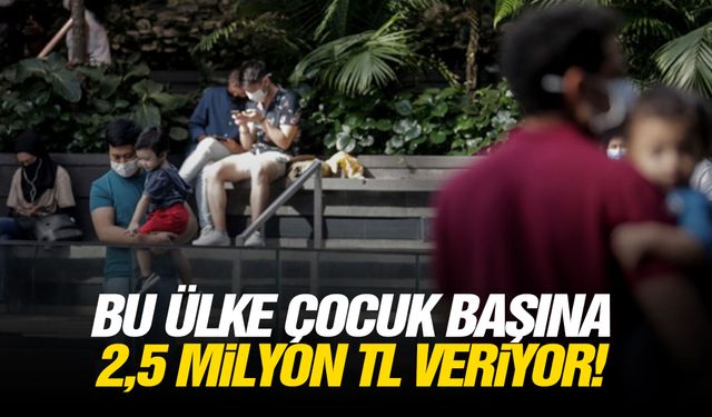 Bu ülke çocuk başına 2,5 milyon TL veriyor!