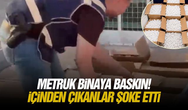 Metruk binaya baskın! İçinden çıkanlar şoke etti