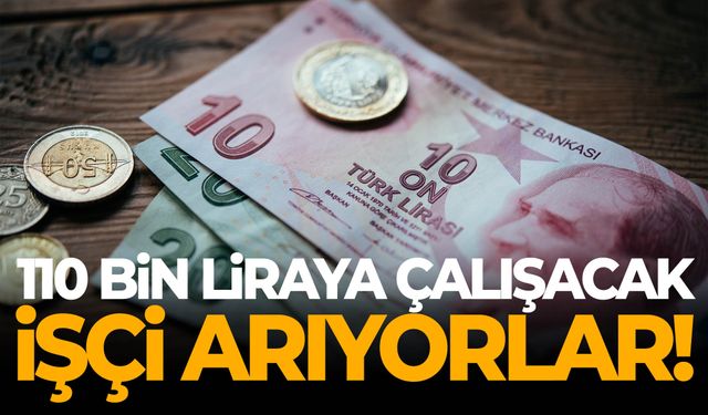 110 bin liraya çalışacak işçi arıyorlar!