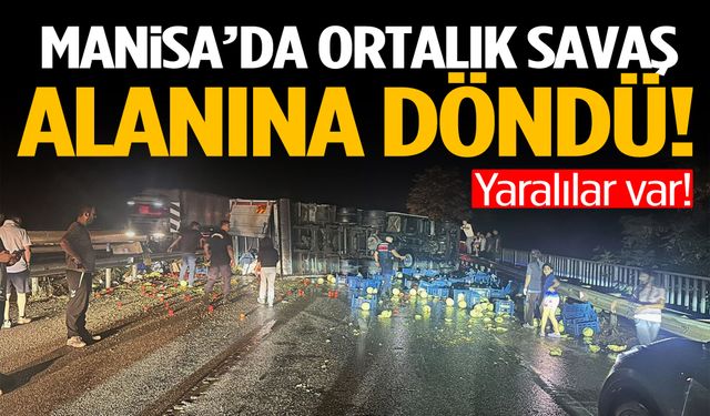 Manisa’da ortalık savaş alanına döndü! Yaralılar var…