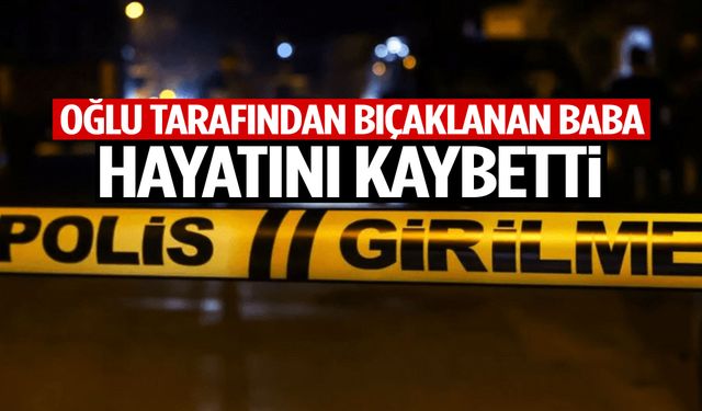 Oğlu tarafından bıçaklanan baba öldü