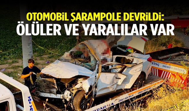 Otomobil şarampole devrildi: Ölüler ve yaralılar var!