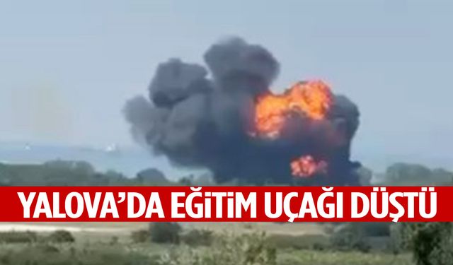 Yalova’da eğitim uçağı düştü