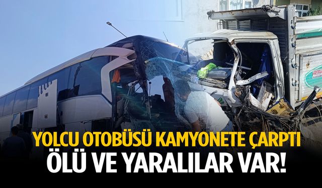 Yolcu otobüsü kamyonete çarptı! Ölü ve yaralılar var!