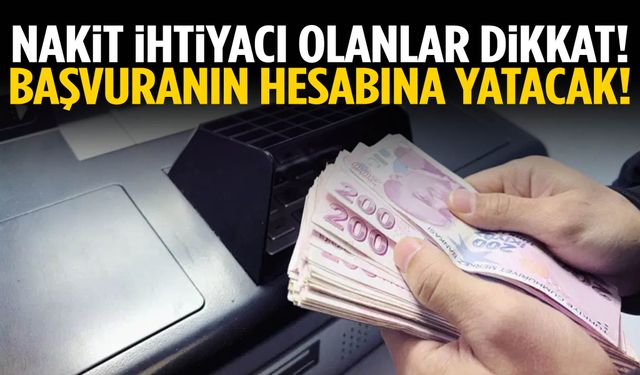 Faizsiz 100 bin TL! Başvuranın hesabına yatıyor