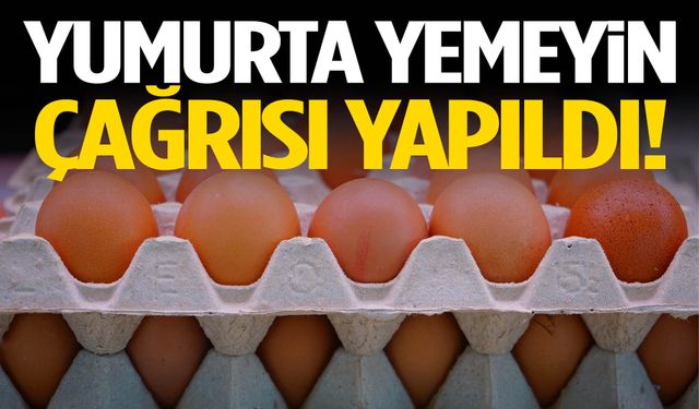 Yumurta yemeyin çağrısı yapıldı!