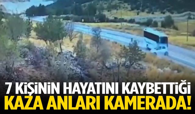 7 kişinin öldüğü feci kaza kamerada!