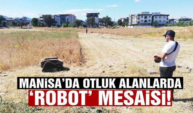 Gören cep telefonunu çıkardı! Manisa’da otluk alanlarda ‘robot’ mesaisi