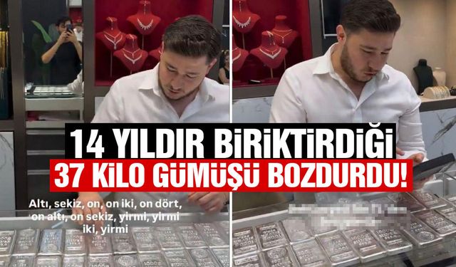 14 yıldır biriktirdiği 37 kilo gümüşü bozdurdu! Eline geçen para şaşırttı