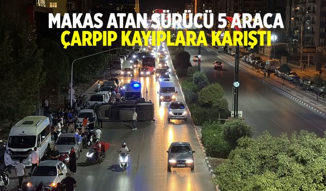 Makas atan sürücü 5 araca çarpıp kayıplara karıştı