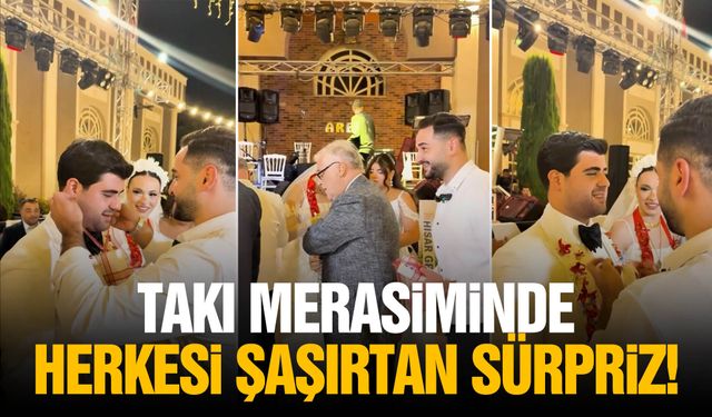Takı merasiminde herkesi şaşırtan sürpriz!