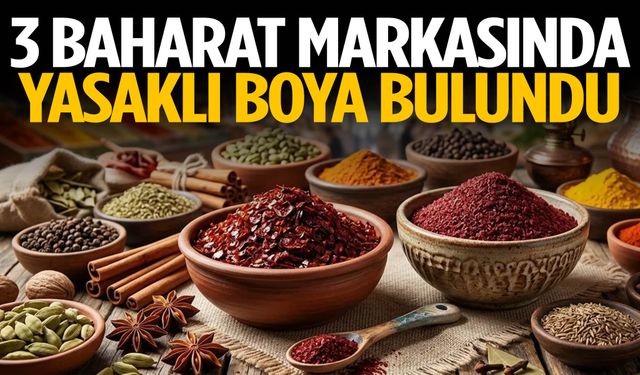3 baharat markasında yasaklı boya bulundu