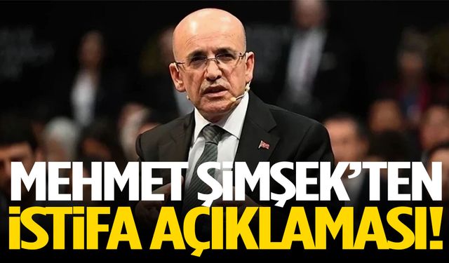 Mehmet Şimşek’ten istifa açıklaması!