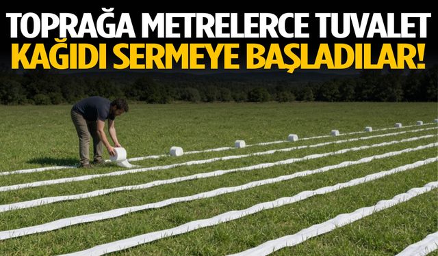 Toprağa metrelerce tuvalet kağıdı sermeye başladılar!