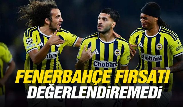 Fenerbahçe evinde Slavia Prag ile berabere kaldı