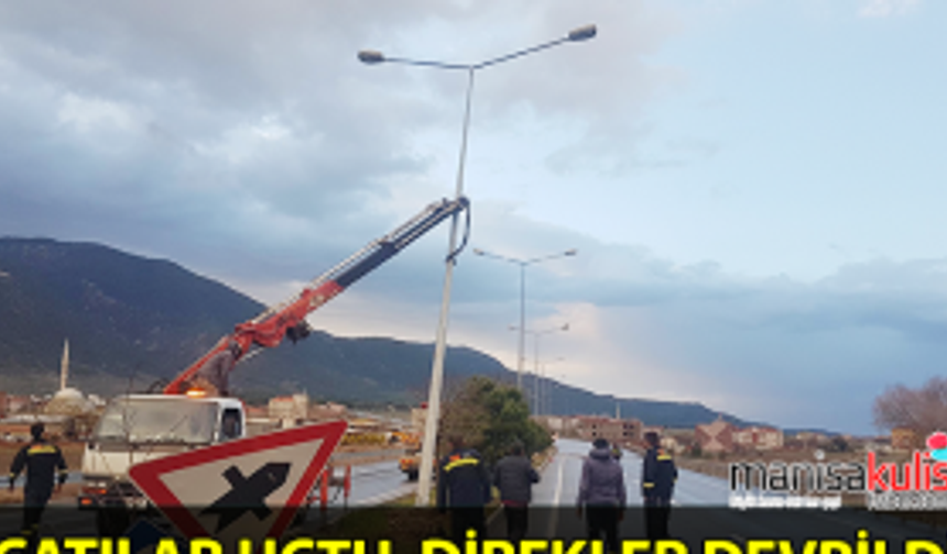 Fırtına Manisa’da hayatı olumsuz etkiledi