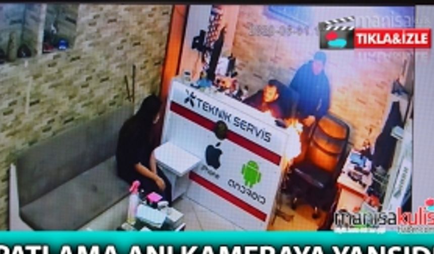 Manisa'da telefon bataryası bomba gibi patladı