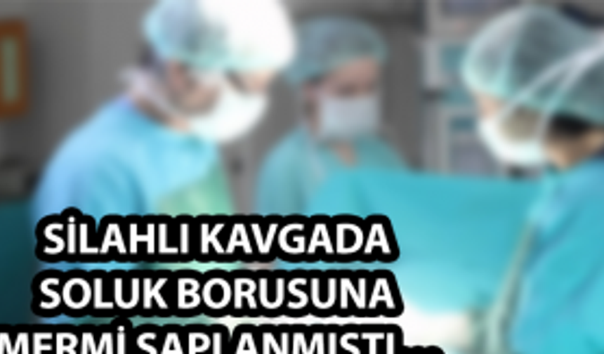 Soluk borusunun dalına saplanan mermi çıkarıldı, sağlığına kavuştu