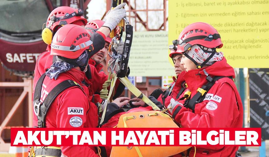 AKUT’tan selde hayati önem taşıyan bilgiler