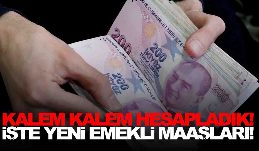 Kalem kalem hesapladık! İşte yeni emekli maaşları!