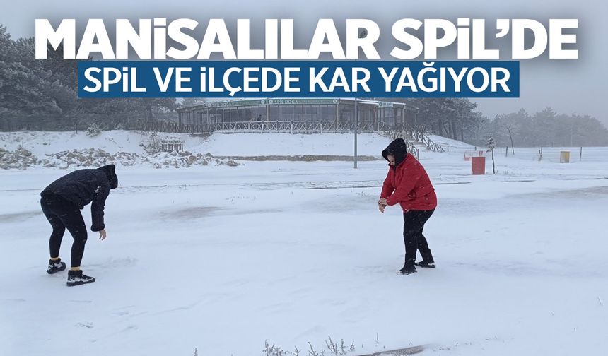 Manisa'ya 2024'ün ilk karı... Soluğu Spil'de aldılar