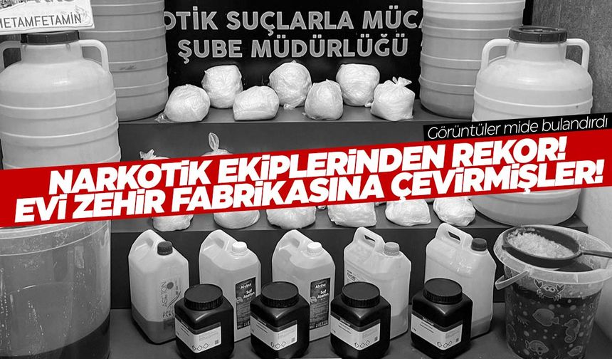 İzmir’de rekor miktarda yakalandı! Zehir fabrikasına baskın!