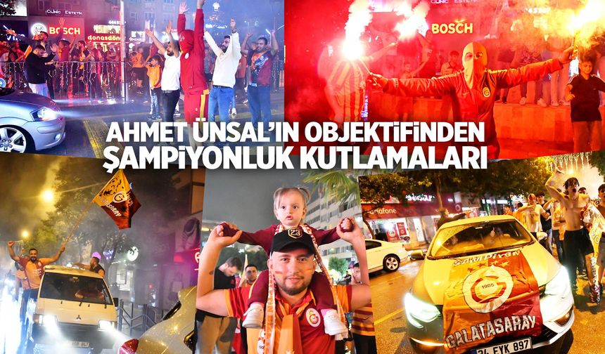 Galatasaray'ın şampiyonluk kutlamasından renkli kareler