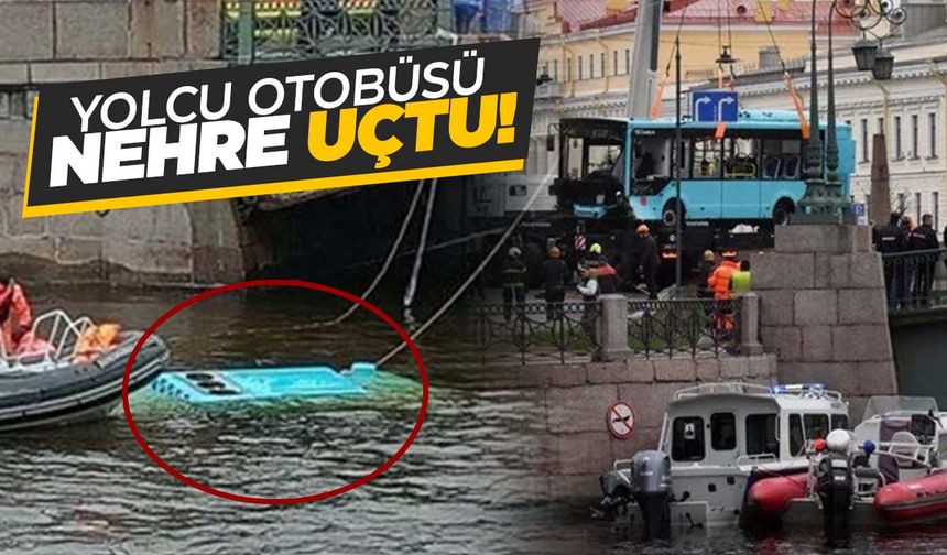 Rusya’da facia! Yolcu otobüsü nehre uçtu! Ölüler var!