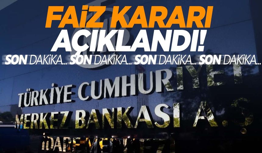 Merkez Bankası sürpriz yapmadı! Faizi yüzde 50’de sabit tuttu!