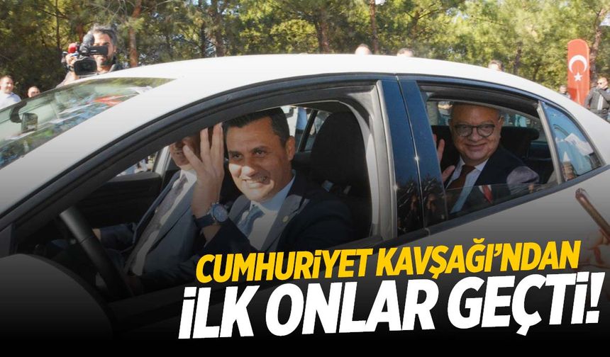 Cumhuriyet Kavşağı’ndaki ilk araç geçişini onlar yaptı!