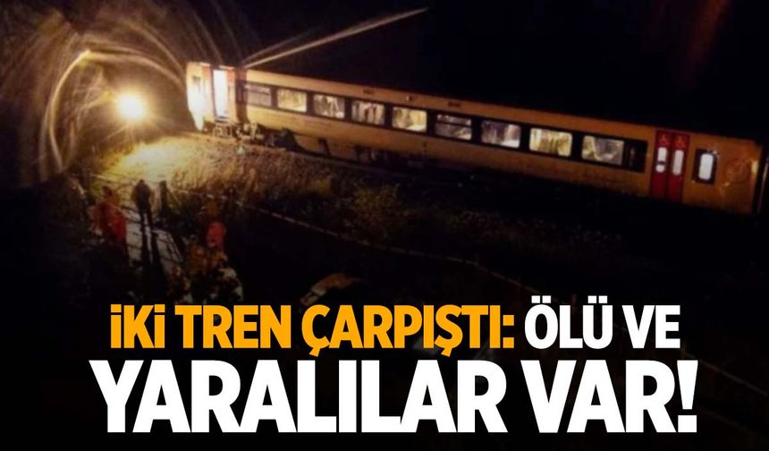 İki yolcu treni çarpıştı: Ölü ve yaralılar var