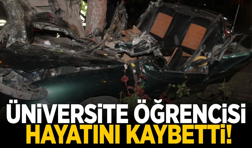 Üniversite öğrencisi feci kazada hayatını kaybetti