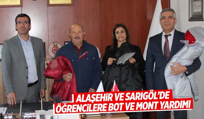 Alaşehir ve Sarıgöl’de ihtiyaç sahibi öğrencilere kışlık destek