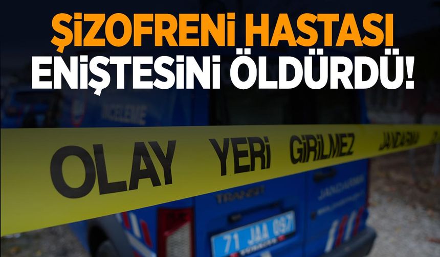 Şizofreni hastası eniştesini öldürdü, annesini ağır yaraladı!