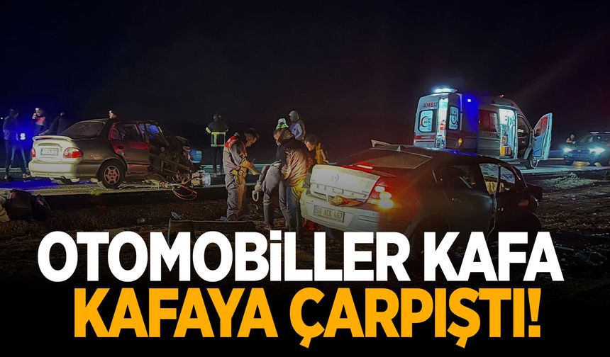 Otomobiller kafa kafaya çarpıştı! 1 ölü, 6 yaralı